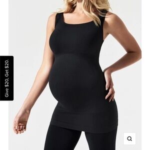 BLANQI EVERYDAY Black Maternity Belly Support Tank Top Size XS EUC #2046